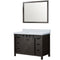 Lexora Marsyas 48" W x 22" D Brown Bath Vanity Marble Countertop and 44" Mirror