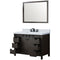 Lexora Marsyas 48" W x 22" D Brown Bath Vanity Marble Countertop with Faucet Set and 44" Mirror