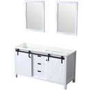 Lexora Marsyas 60" W x 22" D Double Bath Vanity and 24" Mirrors