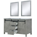 Lexora Marsyas 60" W x 22" D Double Bath Vanity and 24" Mirrors