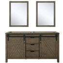 Lexora Marsyas 60" W x 22" D Double Bath Vanity and 24" Mirrors