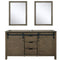 Lexora Marsyas 60" W x 22" D Double Bath Vanity and 24" Mirrors