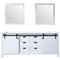 Lexora Marsyas 80" W x 22" D Double Bath Vanity and 30 " Mirrors