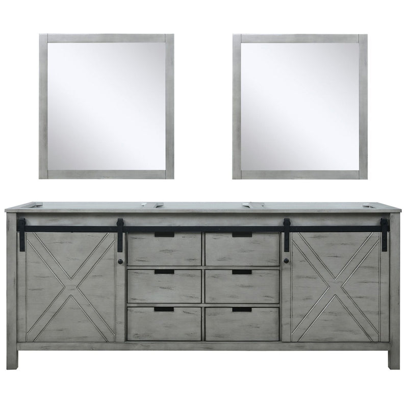 Lexora Marsyas 80" W x 22" D Double Bath Vanity and 30 " Mirrors