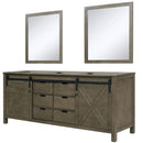 Lexora Marsyas 80" W x 22" D Double Bath Vanity and 30 " Mirrors