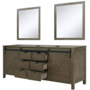 Lexora Marsyas 80" W x 22" D Double Bath Vanity and 30 " Mirrors