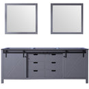 Lexora Marsyas 84" W x 22" D Double Bath Vanity and 34" Mirrors