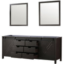 Lexora Marsyas 84" W x 22" D Double Bath Vanity and 34" Mirrors