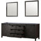 Lexora Marsyas 84" W x 22" D Double Bath Vanity and 34" Mirrors