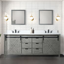 Lexora Marsyas 84" W x 22" D Double Bath Vanity