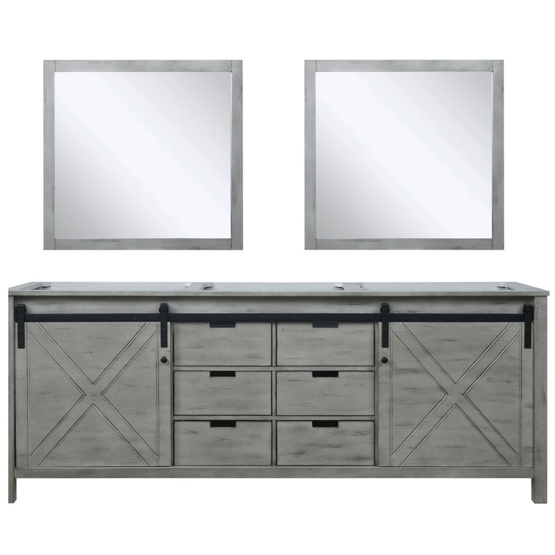 Lexora Marsyas 84" W x 22" D Double Bath Vanity and 34" Mirrors