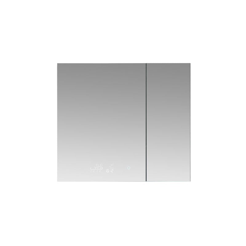 Lexora Savera 36" W x 32" H Recessed or Surface-Mount LED Mirror for Medicine Cabinet with Defogger