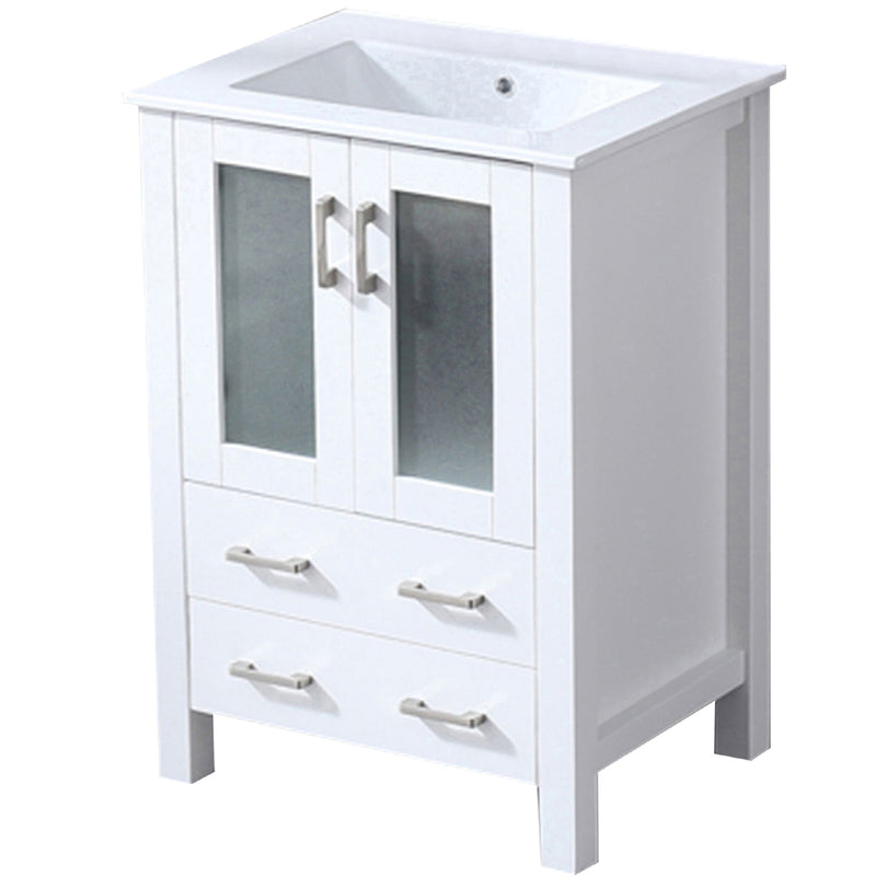 Lexora Volez 24" W x 18.25" D Bath Vanity and White Ceramic Top