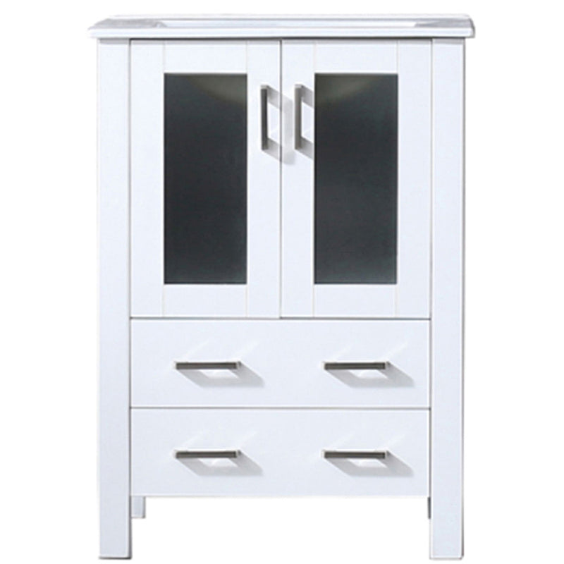 Lexora Volez 24" W x 18.25" D Bath Vanity and White Ceramic Top