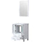 Lexora Volez 24" W x 18.25" D Bath Vanity with White Ceramic Top and 22" Mirror