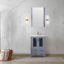 Lexora Volez 24" W x 18.25" D Bath Vanity and White Ceramic Top