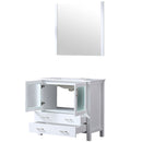 Lexora Volez 36" W x 18.25" D Bath Vanity with White Ceramic Top and 34" Mirror