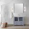 Lexora Volez 36" W x 18.25" D Bath Vanity with White Ceramic Top and 34" Mirror