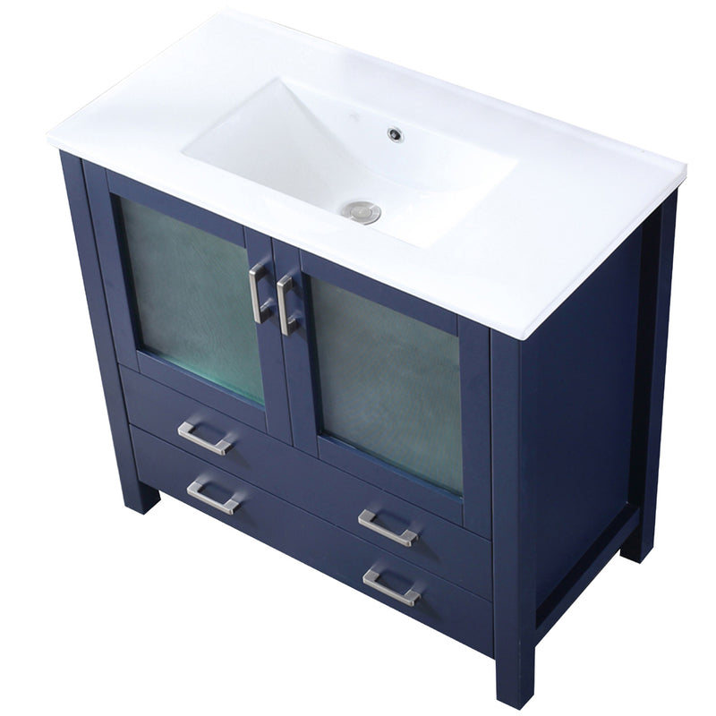 Lexora Volez 36" W x 18.25" D Bath Vanity and White Ceramic Top