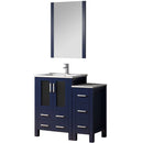 Lexora Volez 36" W x 18.25" D Bath Vanity with Side Cabinet Faucet Set and 22" Mirror