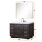 Lexora Abbey 48 in W x 22 in D Single Bath Vanity, Carrara Marble Top, and Faucet Set