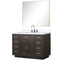 Lexora Abbey 48 in W x 22 in D Single Bath Vanity, Carrara Marble Top, Faucet Set