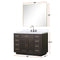 Lexora Abbey 48 in W x 22 in D Single Bath Vanity, Carrara Marble Top, Faucet Set