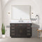 Lexora Abbey 48 in W x 22 in D Single Bath Vanity, Carrara Marble Top, Faucet Set