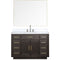 Lexora Abbey 48 in W x 22 in D Single Bath Vanity, Carrara Marble Top, Faucet Set