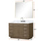 Lexora Abbey 48 in W x 22 in D Single Bath Vanity, Carrara Marble Top, Faucet Set