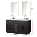 Lexora Abbey 60 in W x 22 in D Double Bath Vanity and Carrara Marble Top