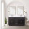 Lexora Abbey 60 in W x 22 in D Double Bath Vanity and Carrara Marble Top