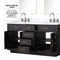 Lexora Abbey 60 in W x 22 in D Double Bath Vanity, Carrara Marble Top, and Faucet Set