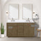 Lexora Abbey 60 in W x 22 in D Double Bath Vanity, Carrara Marble Top, and Faucet Set