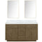 Lexora Abbey 60 in W x 22 in D Double Bath Vanity, Carrara Marble Top, and 28 in Mirrors