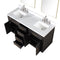 Lexora Abbey 60 in W x 22 in D Double Bath Vanity, Carrara Marble Top, Faucet Set, and 28 in Mirrors