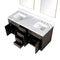 Lexora Abbey 60 in W x 22 in D Double Bath Vanity, Carrara Marble Top, and 28 in Mirrors