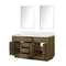 Lexora Abbey 60 in W x 22 in D Double Bath Vanity, Carrara Marble Top, and 28 in Mirrors