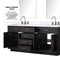 Lexora Abbey 72 in W x 22 in D Black Oak Double Bath Vanity and Carrara Marble Top