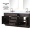 Lexora Abbey 72 in W x 22 in D Black Oak Double Bath Vanity, Carrara Marble Top, and Faucet Set