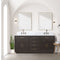 Lexora Abbey 72 in W x 22 in D Double Bath Vanity, Carrara Marble Top, Faucet Set, and 34 in Mirrors