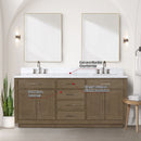 Lexora Abbey 72 in W x 22 in D Double Bath Vanity, Carrara Marble Top, Faucet Set, and 34 in Mirrors