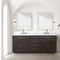 Lexora Abbey 80 in W x 22 in D Double Bath Vanity, Carrara Marble Top, and Faucet Set