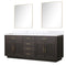 Lexora Abbey 80 in W x 22 in D Double Bath Vanity, Carrara Marble Top, and 36 in Mirrors