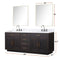 Lexora Abbey 80" W x 22" D Double Bath Vanity Carrara Marble Top with Faucet Set and 36"Mirrors