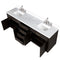 Lexora Abbey 84" W x 22" D Double Bath Vanity Carrara Marble Top with Faucet Set