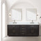 Lexora Abbey 84" W x 22" D Double Bath Vanity Carrara Marble Top with Faucet Set