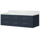 Lexora Castor 60" W x 22" D Bath Vanity and Carrara Marble Top