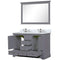 Lexora Dukes 48" W x 22" D Dark Grey Bath Vanity Quartz Top with Faucet Set