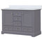 Lexora Dukes 48" W x 22" D Dark Grey Bath Vanity and Cultured Marble Top